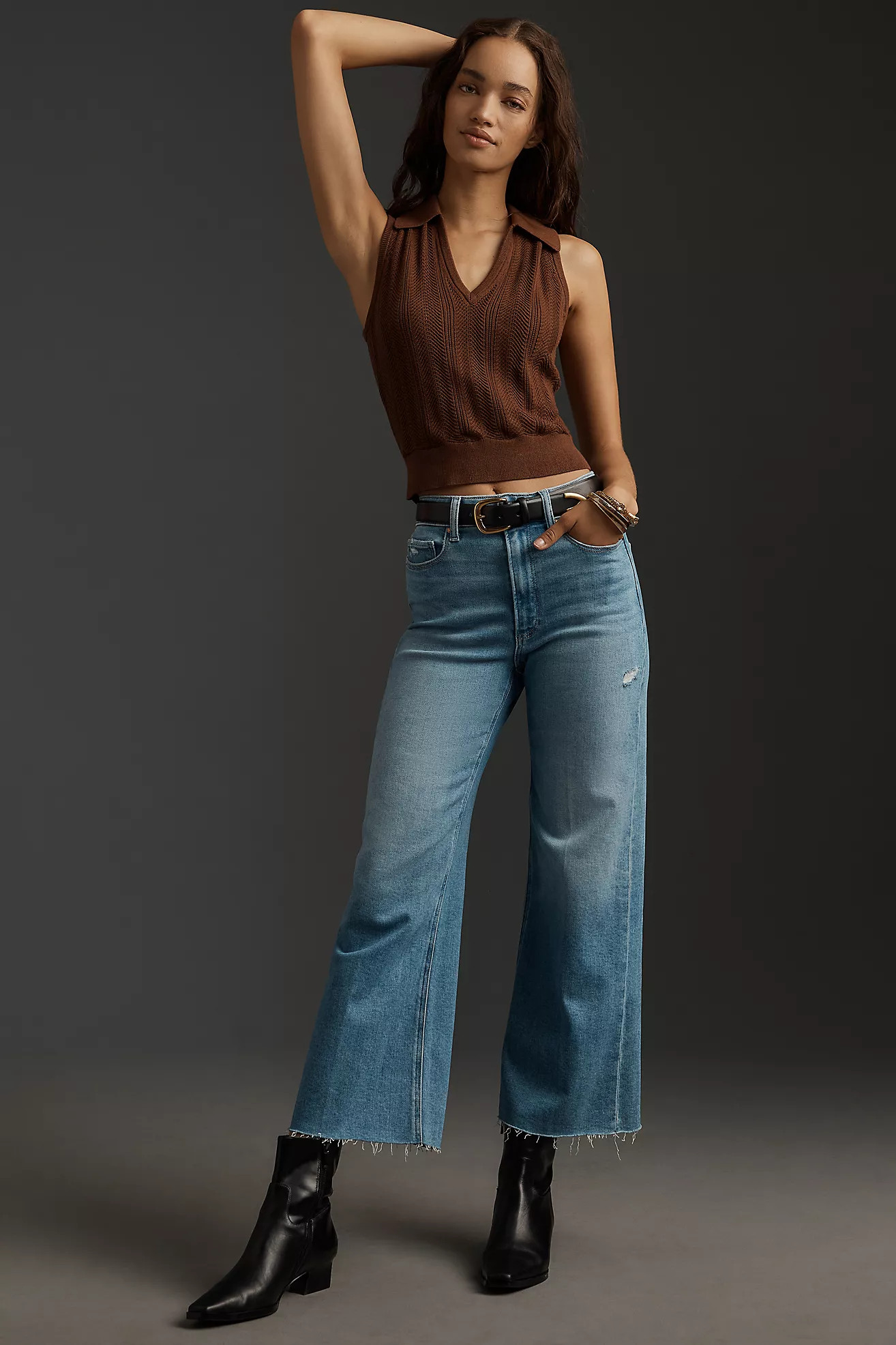 PAIGE Anessa High-Rise Crop Wide-Leg Jeans | Anthropologie (US)
