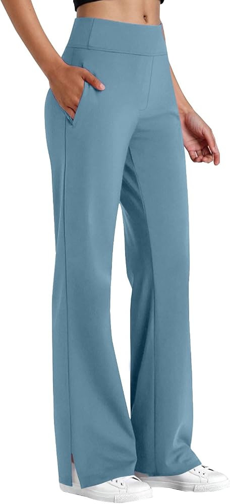 Women's Yoga Pants Wide Leg wiht Pockets High Waist Stretch Loose Casual Lounge Sweatpants | Amazon (US)