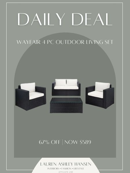 This 4 piece outdoor living set is timeless and elevated! It’s 67% off right now making it right around $500! A great deal and perfect for the summer season. 

#LTKhome #LTKsalealert #LTKSeasonal