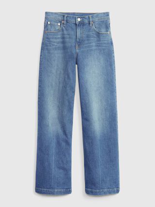 High Rise Stride Wide-Leg Jeans with Washwell | Gap (US)