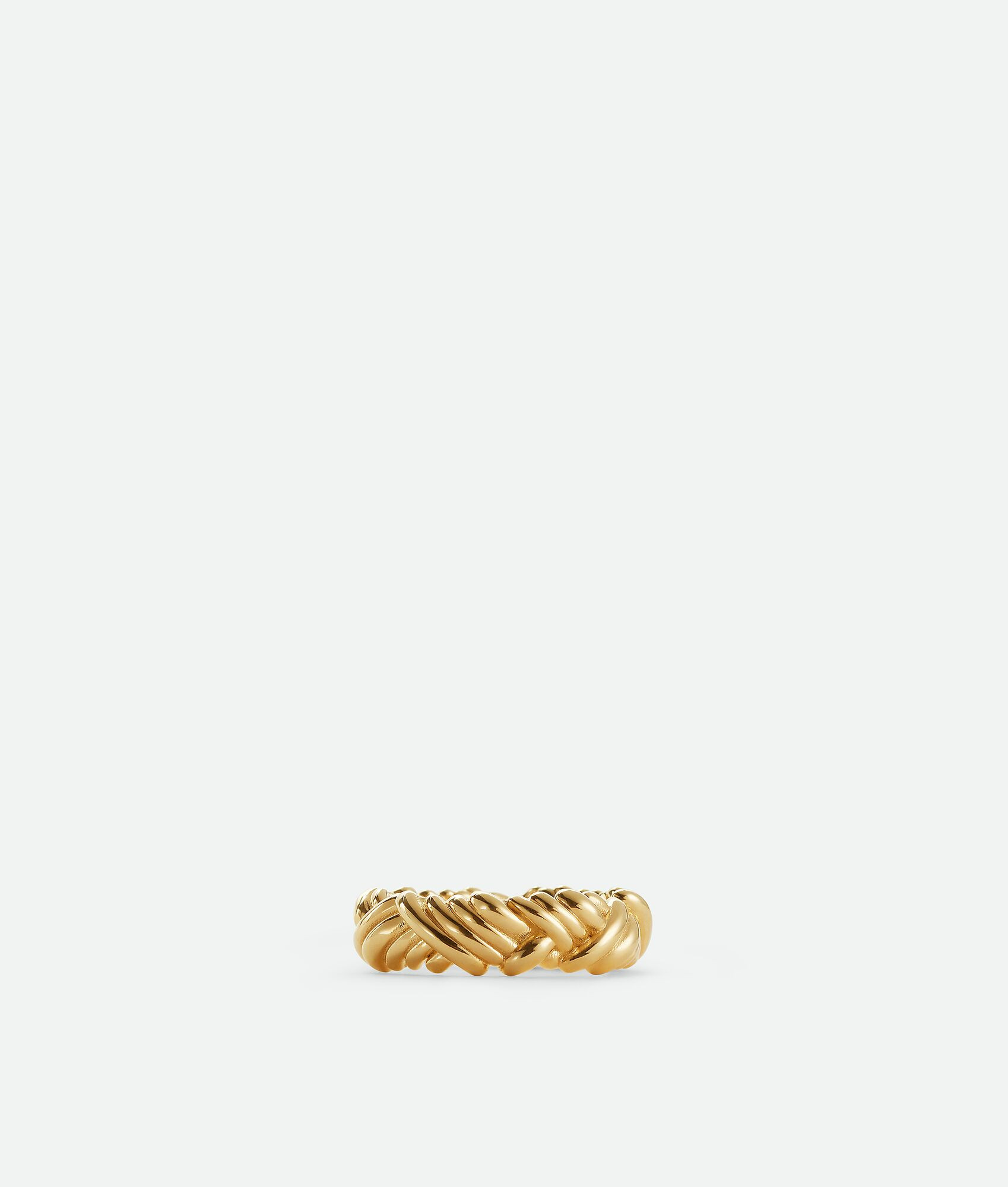 Bottega Veneta® Anello Intreccio da Donna con finitura oro | Bottega Veneta