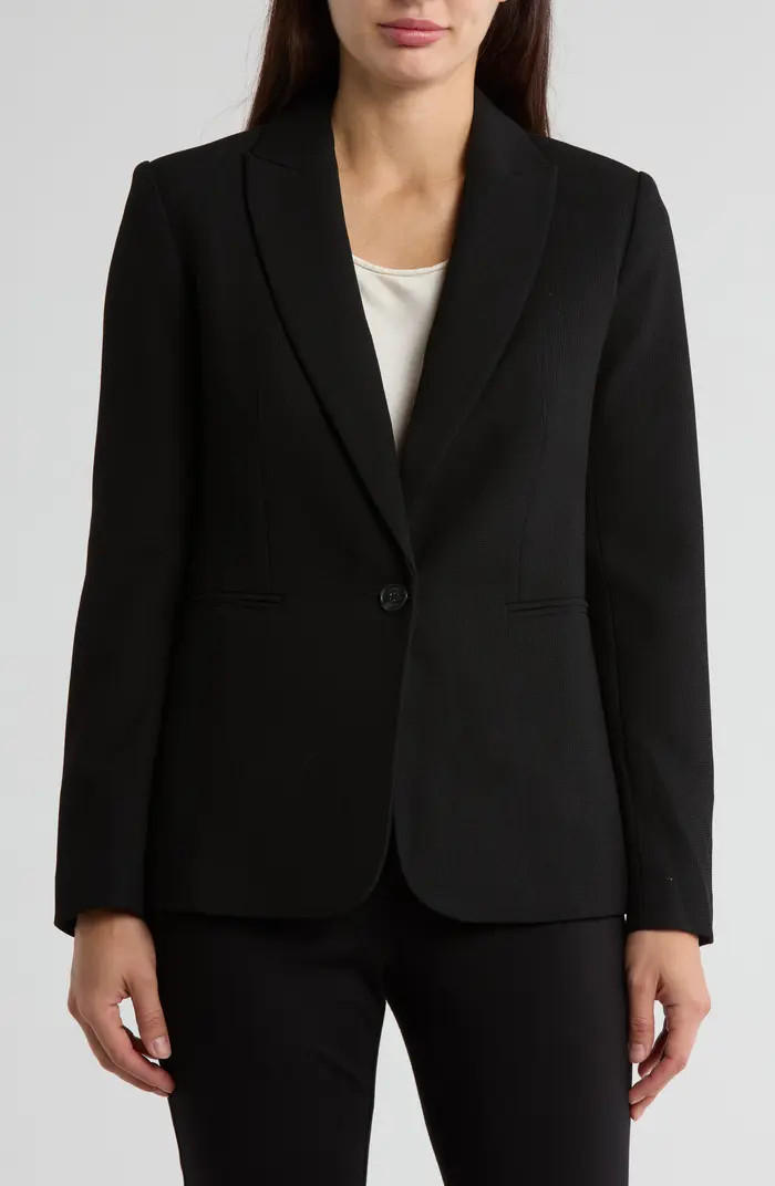 DKNY Textured One-Button Blazer | Nordstromrack | Nordstrom Rack
