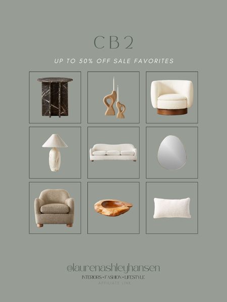 CB2 sale favorites! I love the modern lines and styles of these pieces, with beautiful textures and materials. All up to 50% off right now! 

#LTKStyleTip #LTKHome #LTKSaleAlert