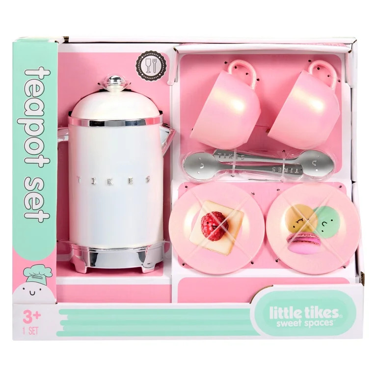 Little Tikes Sweet Spaces Tea Set, Pink, Play Kitchen Cookware, Boys and Girls Ages 3+ Years | Walmart (US)