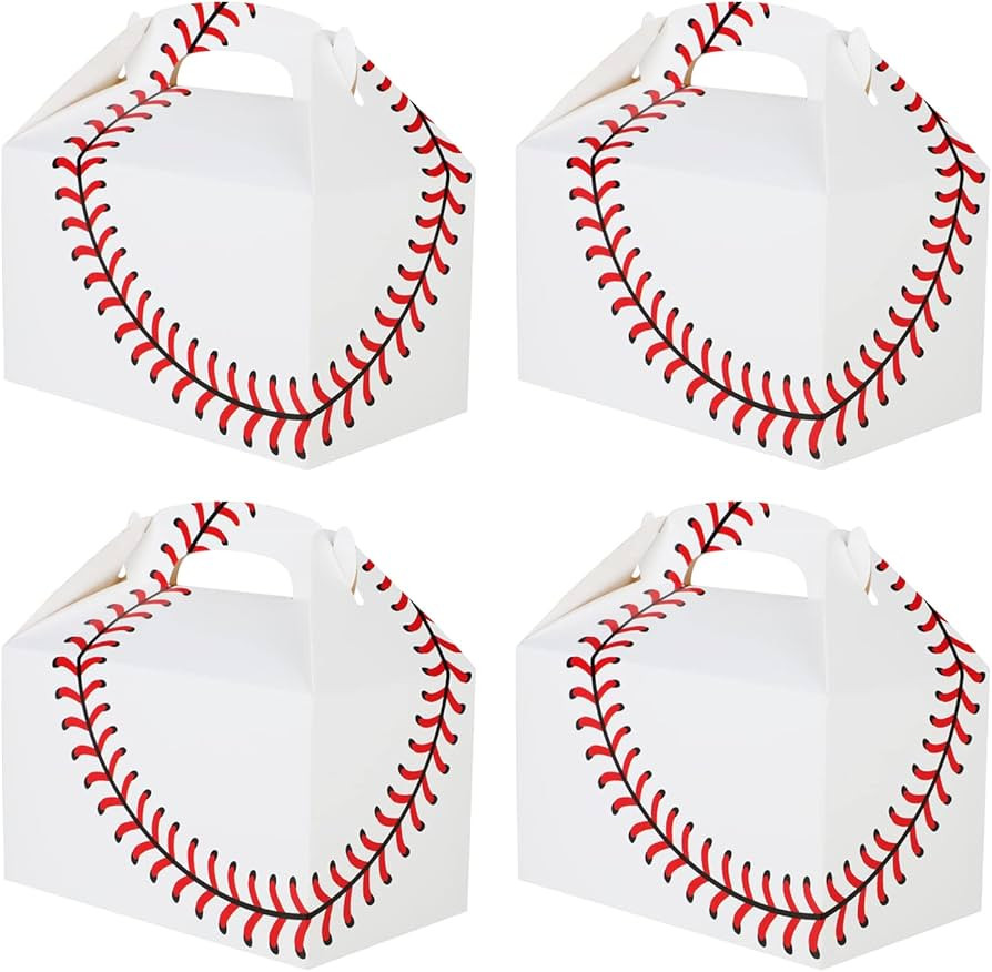 Baseball Party Favor Treat Boxes 24 PCS Baseball Sports Theme Party Gift Box Candy Snack Goodie B... | Amazon (US)