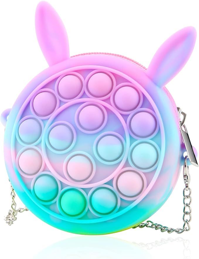Bunny Easter Basket Gifts for Kids Girls,Mini Rabbit School Supplies Pop Purse Fidgets for Girls ... | Amazon (US)