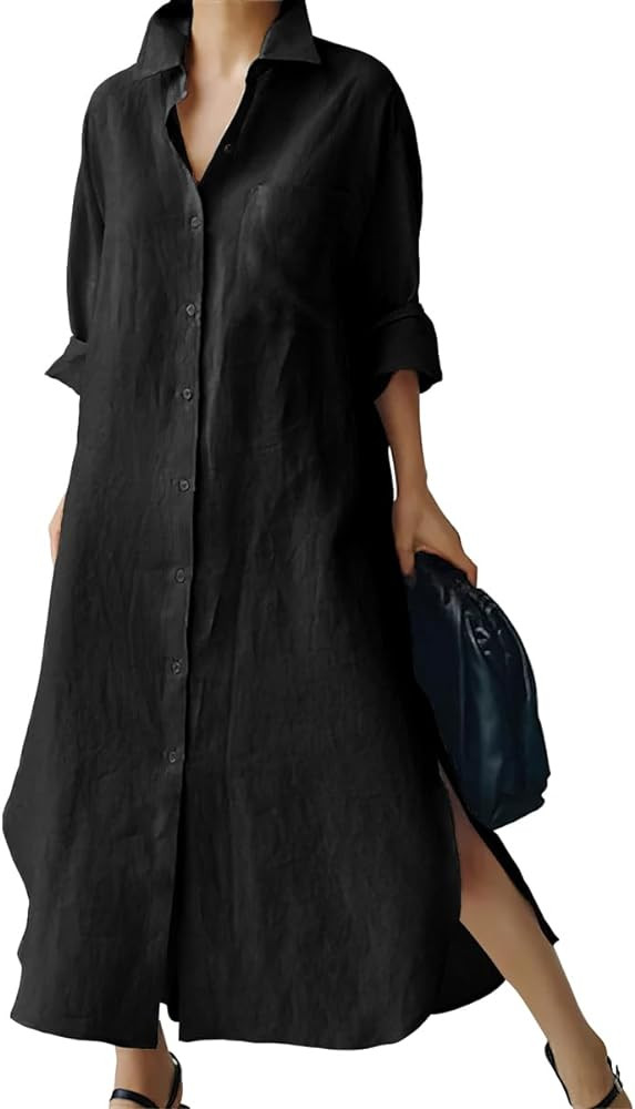 chouyatou Shirt Dress Shift Dress | Amazon (US)