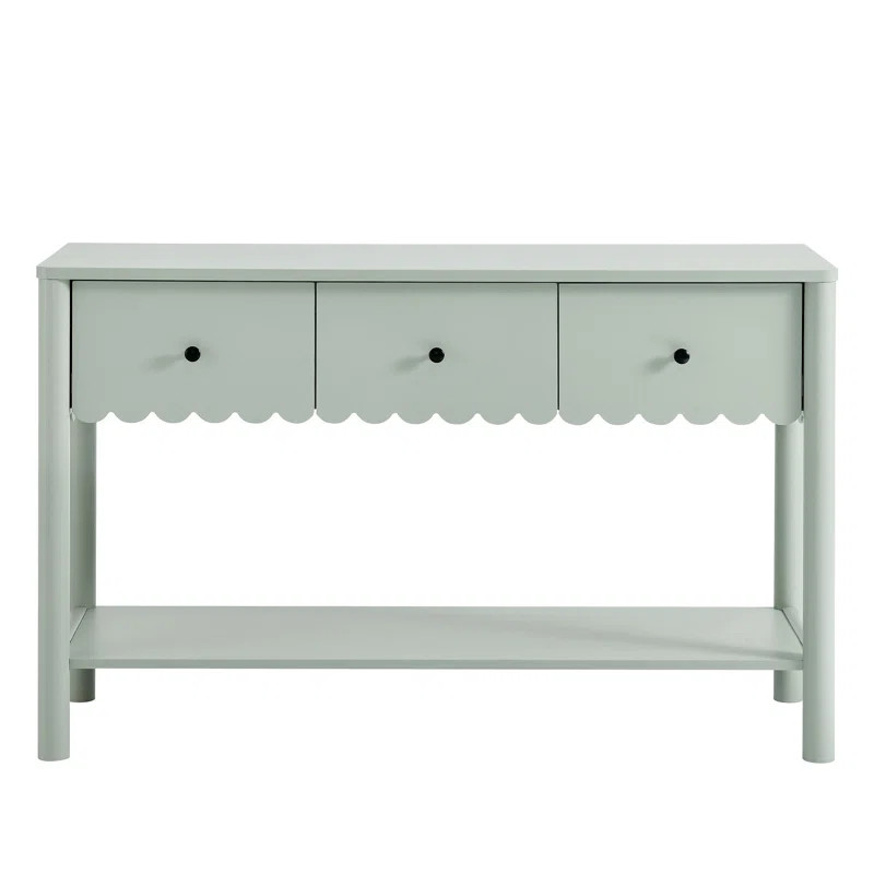 Emmeline 3-Drawer Scalloped Console Table | Wayfair North America