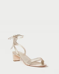 Jackie Champagne Mid Heel Sandal | Loeffler Randall