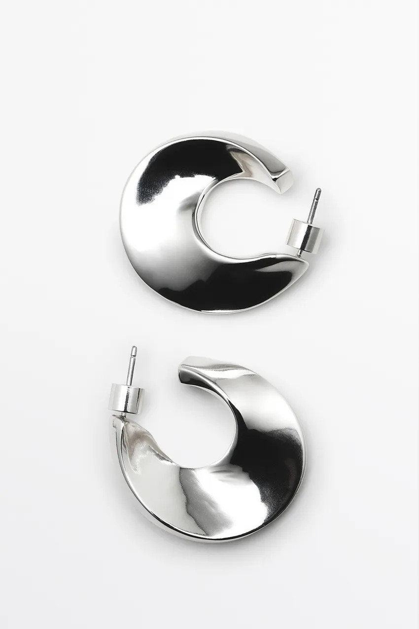 Hoop earrings - SILVER | Massimo Dutti US