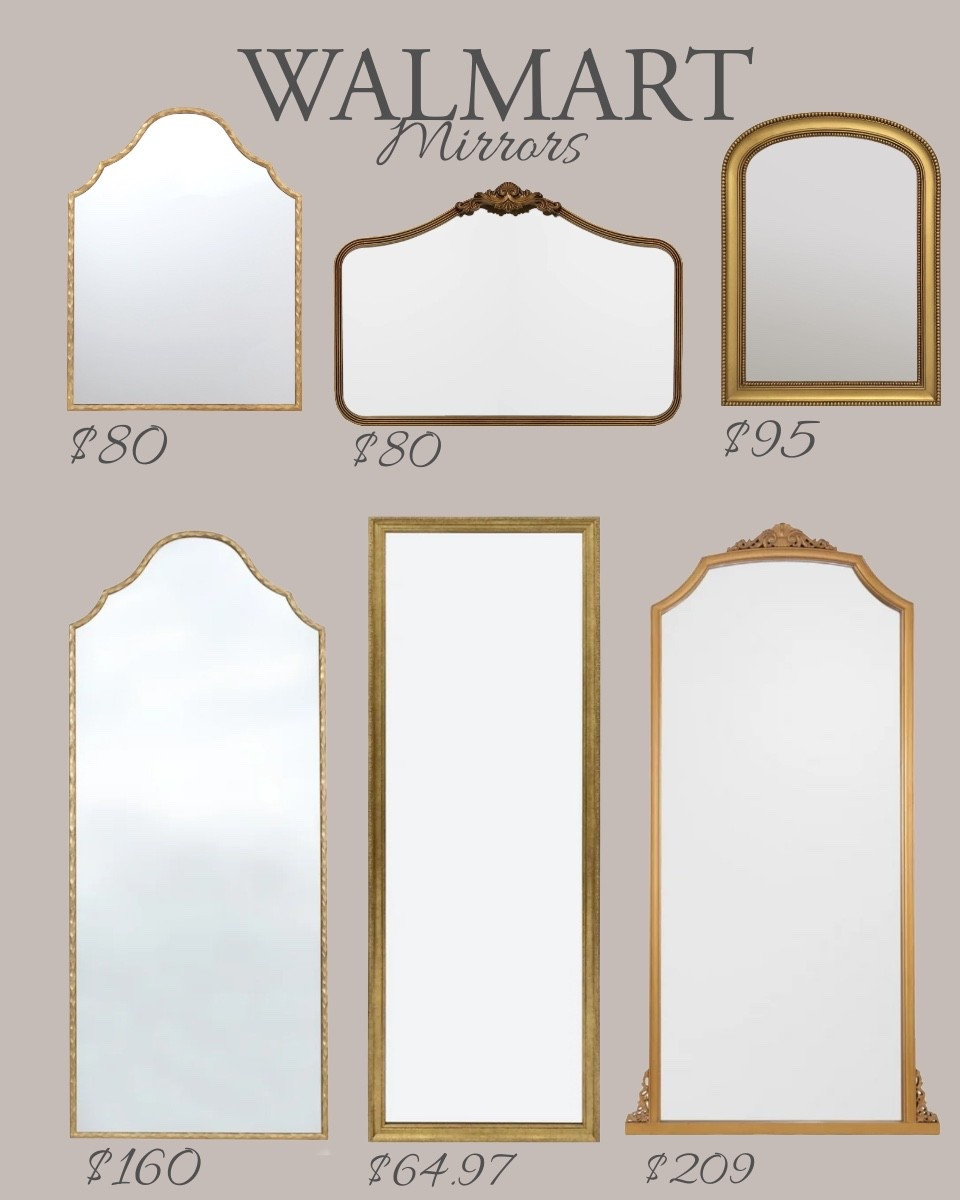 These beautiful mirrors from My Texas House are sold Walmart. Wall mirrors under $100. Brass wall mirrors. Home finds. 

#LTKFindsUnder100 #LTKSaleAlert #LTKHome