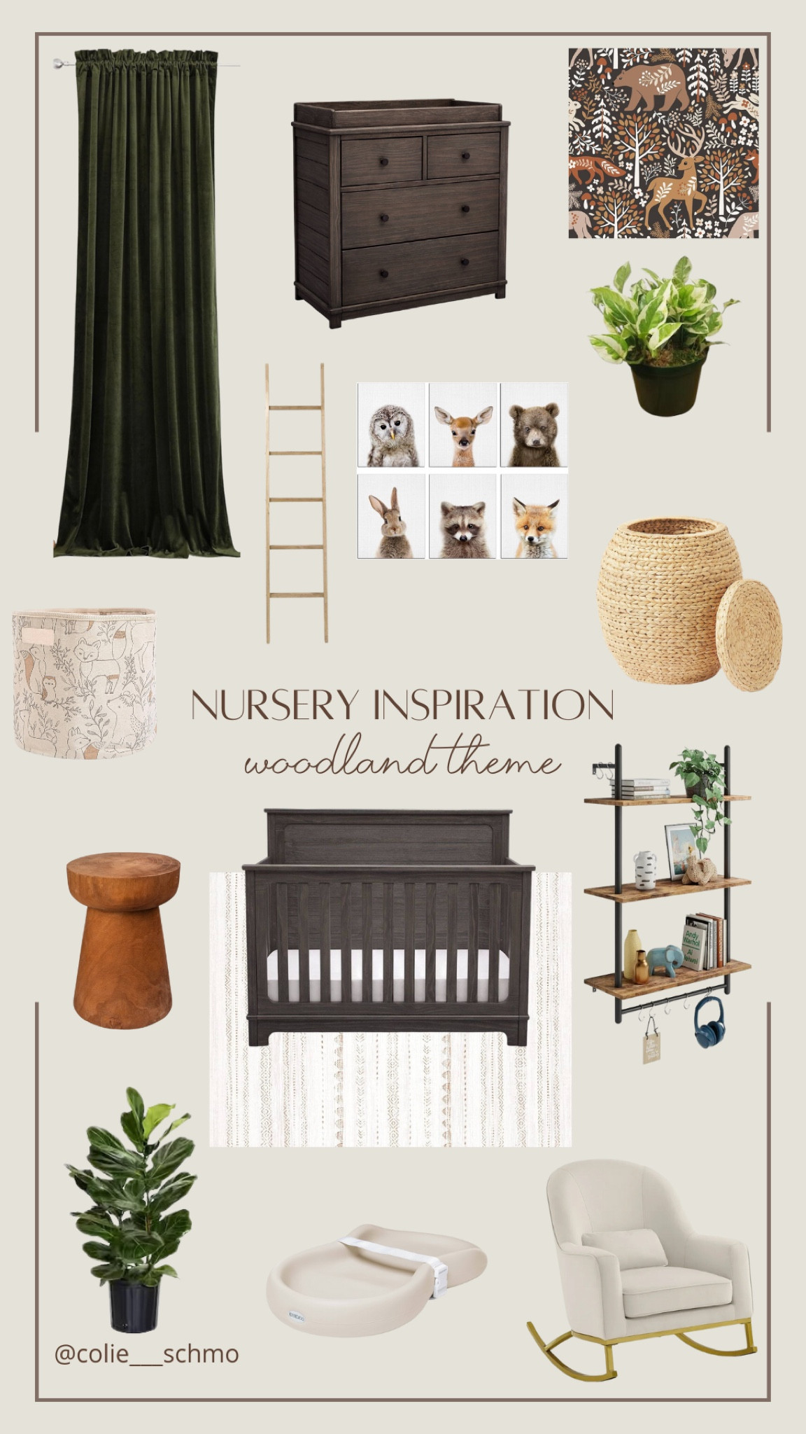 Woodland themed nursery inspiration board

#LTKbaby #LTKhome #LTKbump