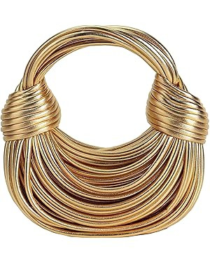 Women Hand-Woven Bread Purse and Handbag Leather Top Handle Satchel Shoulder Crossbody Creative N... | Amazon (US)