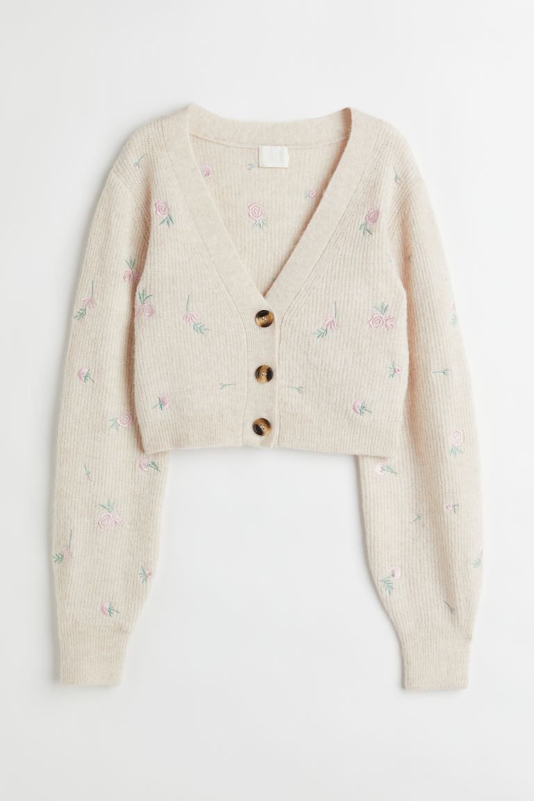 Knit Cardigan with Embroidery | H&M (US + CA)