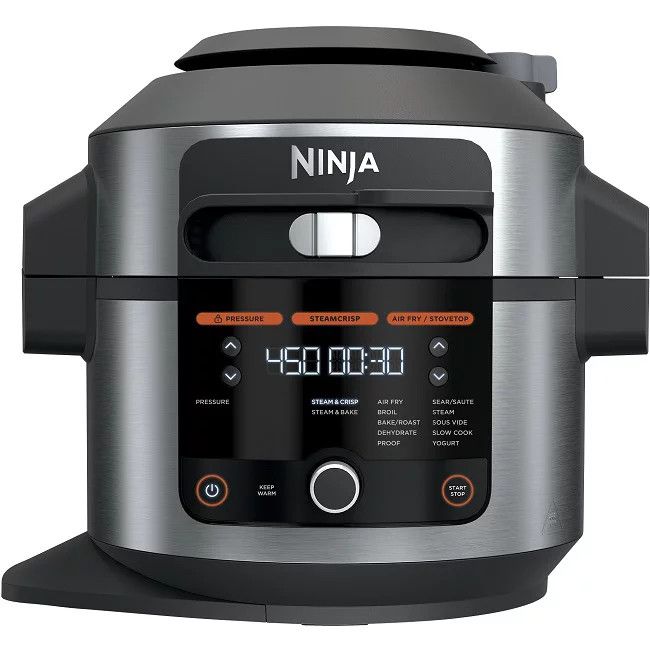 Ninja OL501 Foodi 14-in-1 Pressure Cooker Steam Fryer with SmartLid - Silver/Black | Walmart (US)