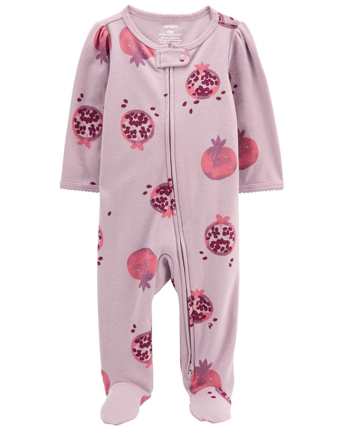 Purple Baby Pomegranate 2-Way Zip Cotton Sleep & Play Pajamas | carters.com | Carter's