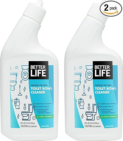 Better Life Toilet Bowl Cleaner, Plant-based, Stain & Odor Remover, Tea Tree & Peppermint Scent C... | Amazon (US)
