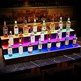 LED Liquor Bottle Display Shelf 3 Tier 40-Inch Lighted Bar Shelves,Acrylic Storage Rack with RF Remote & App Control Supports Power Bank Multicolor Lighting Shelf,Bottle Display Bar Shelves for Liquor | Amazon (US)
