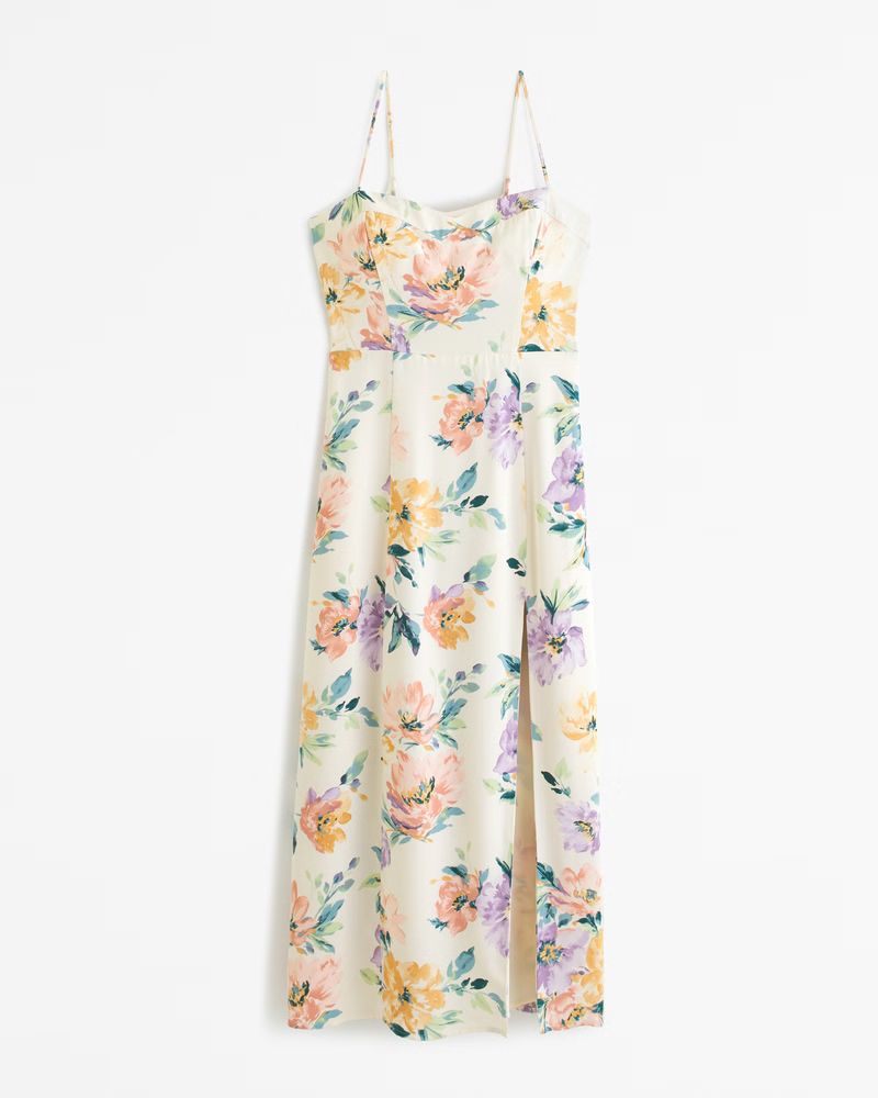 Women's The A&F Camille Midi Dress | Women's Clearance | Abercrombie.com | Abercrombie & Fitch (US)