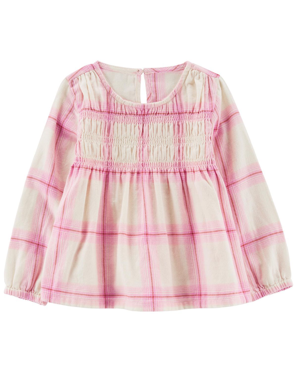 Pink/Ivory Toddler Plaid Flannel Top | carters.com | Carter's