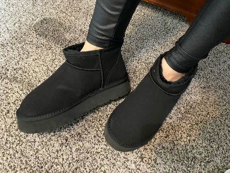 Platform snuggly booties for keeping your feet extra warm 
Fits true to size.  Wearing size 9 in the boots

#LTKshoecrush #LTKGiftGuide #LTKSeasonal