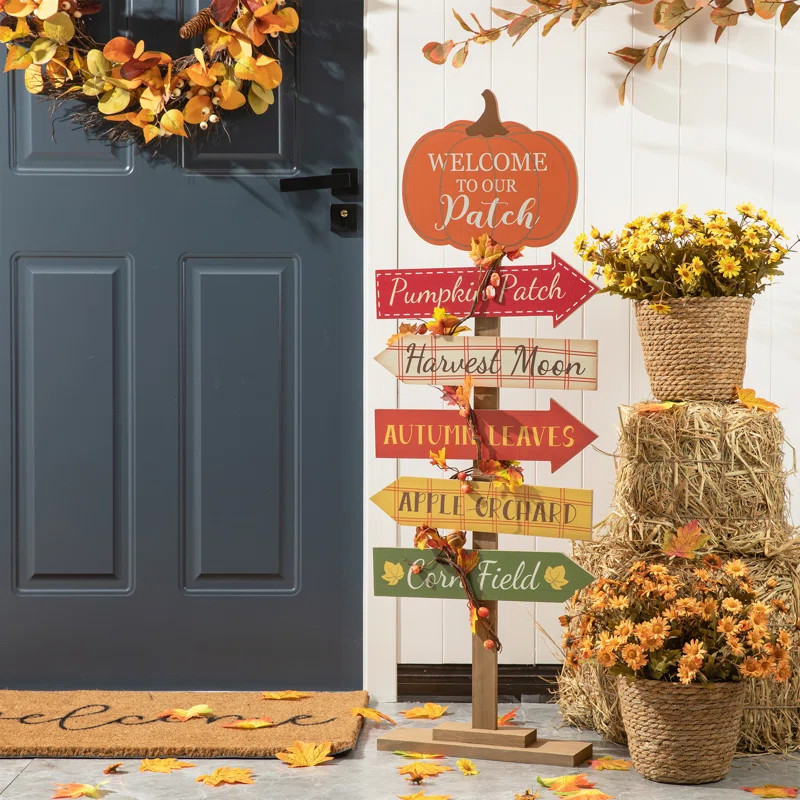 Fillmer Wooden Pumpkin Patch Garden Sign | Wayfair North America