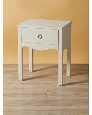 24in Textured Fabric 1 Drawer Side Table | HomeGoods