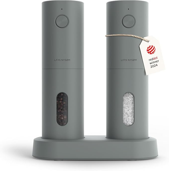 LARS NYSØM Electric Salt and Pepper Grinder Set, USB Rechargeable, Automatic Salt and Pepper Mil... | Amazon (US)