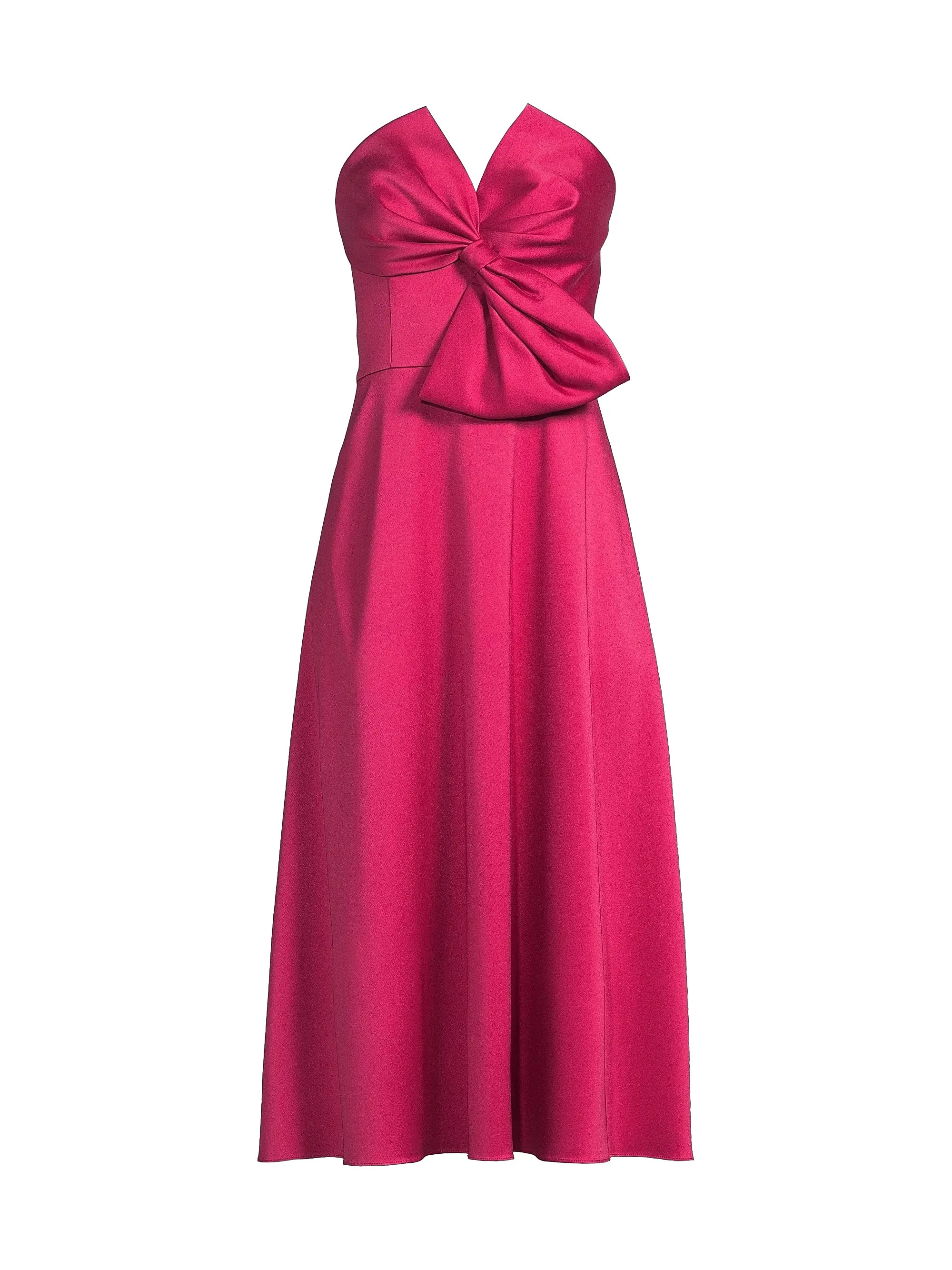 Aidan Mattox Satin Bow Strapless Cocktail Dress | Saks Fifth Avenue | Saks Fifth Avenue