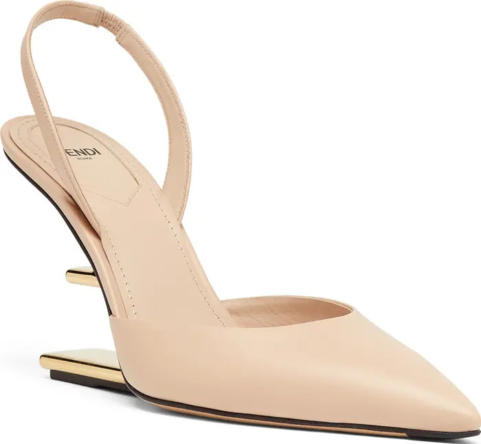 First F Heel Slingback Pointed Toe Pump (Women) | Nordstrom