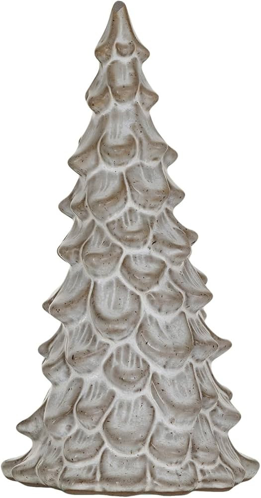 Creative Co-Op Compact Stoneware Tree with Reactive Glaze, Cream | Amazon (US)