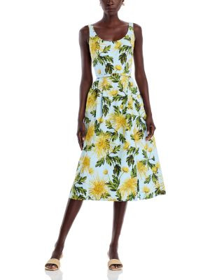 Oscar de la RentaSleeveless Scoop Neck Chrysanthemum Dress | Bloomingdale's (US)