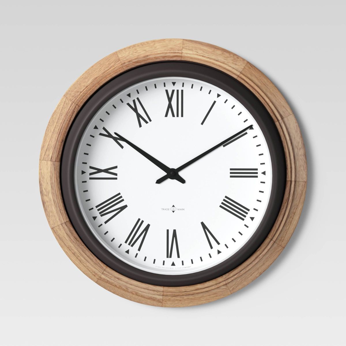 16" Warm Wood Wall Clock Brown - Threshold™ | Target