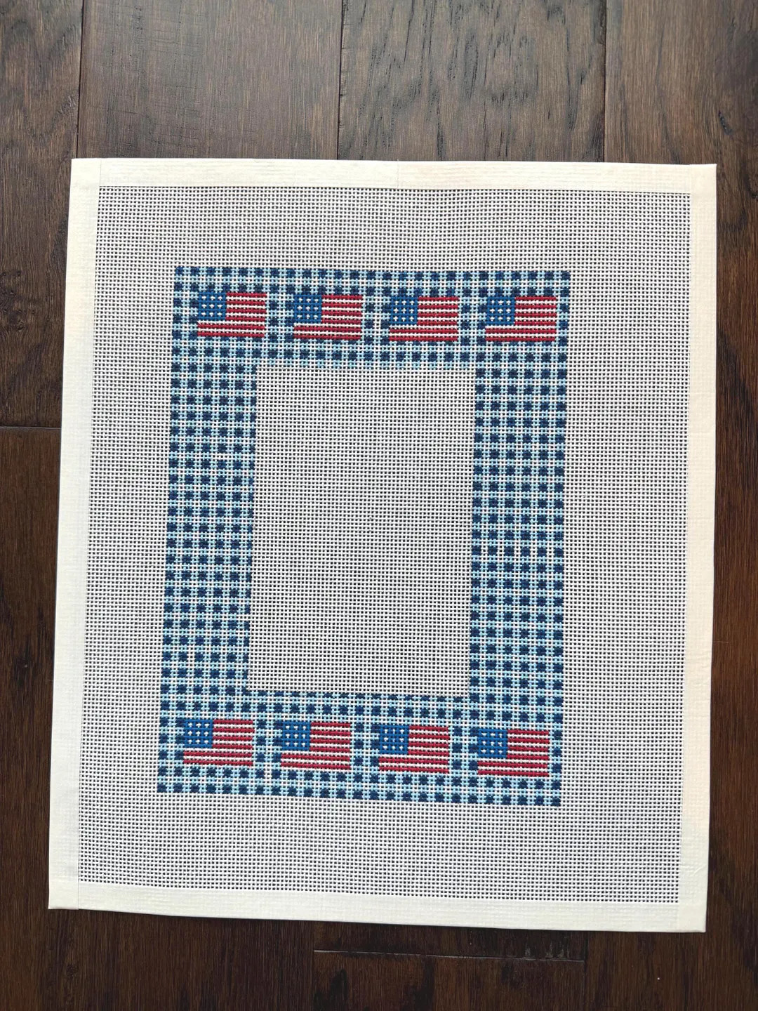 Fourth of July Picture Frame Hand Painted Needlepoint Canvas - Etsy | Etsy (Global)