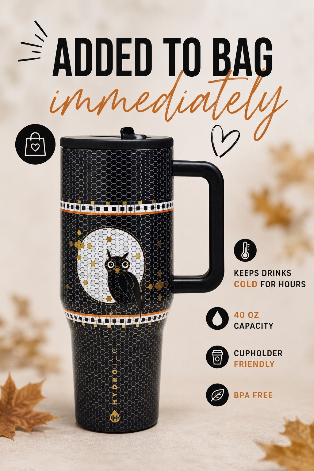 This HydroJug Halloween tumbler was an instant add to bag for me! 🎃🦉 The black owl design is so unique, and it’s the perfect way to bring a little fall fun to your everyday routine. It keeps drinks cold for hours, fits in most cup holders, and the handle makes it easy to carry wherever you’re headed.

If you love practical finds that are also cute, this one is worth grabbing before it sells out. Fall drinkware always disappears fast!

✨ Save this for your fall shopping list and follow for more affordable lifestyle finds, seasonal favorites, Anthropology finds, HydroJug, and everyday products you’ll actually use.