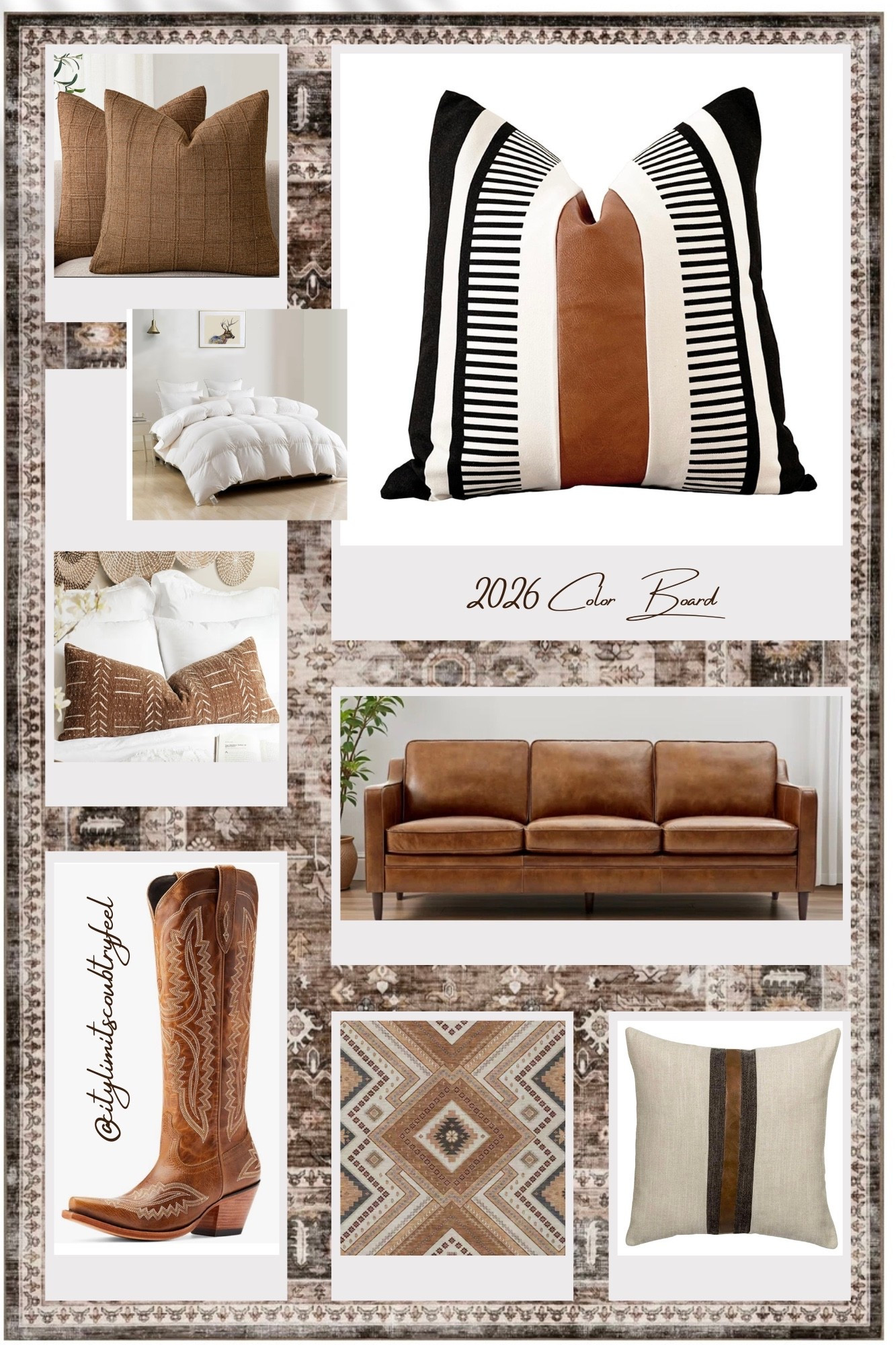 Whoaaaa there, it’s been a while since I created a color palette for a home refresh. Refresh for 2026 and I’m so excited about these! These linked and more #2026home #colorpalette #refresh #2026storyboard #westishstyle #western #westernstyle #homerefresh 

#LTKHome #LTKOver40 #LTKdayinmylife