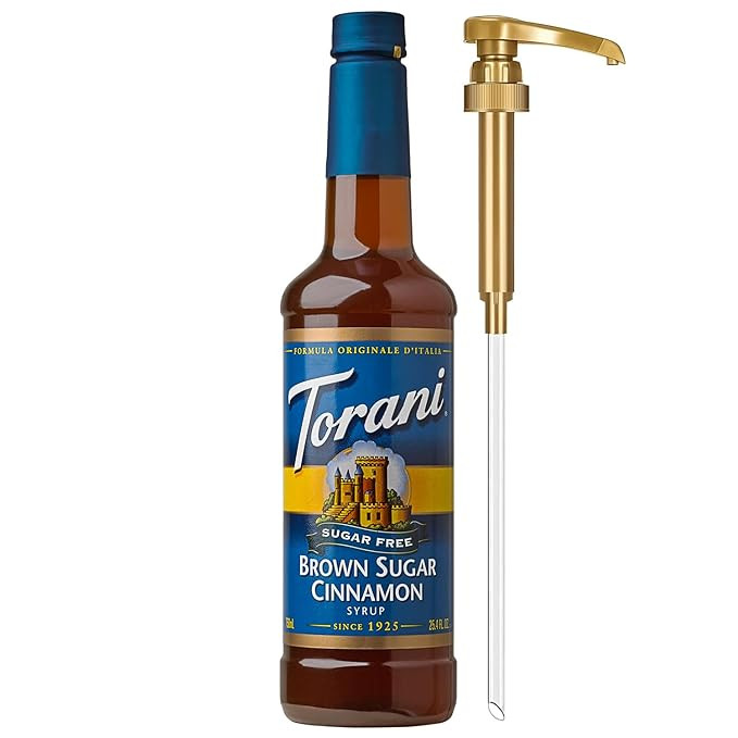 Torani Sugar Free Coffee Syrup, Brown Sugar Cinnamon Flavored Syrup for Drinks, Zero Calorie, Pum... | Amazon (US)