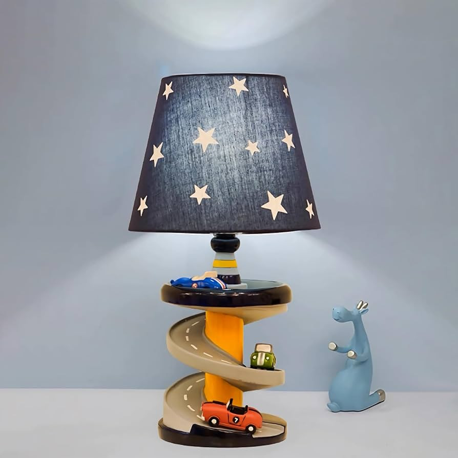 Table Lamp, Adorable 14 Inch Racing Road Style Kids Desk Lamp, Car Bedside Lamp Ideal for Childre... | Amazon (US)