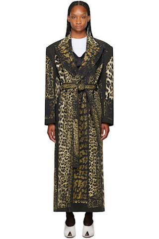 Multicolor Double-Breasted Coat | SSENSE