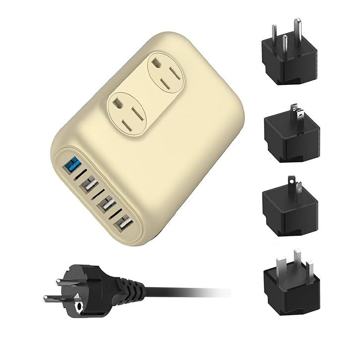 220V/240V to 110V/120V Step Down 230W Voltage Converter and International Travel Adapter Combo fo... | Amazon (US)