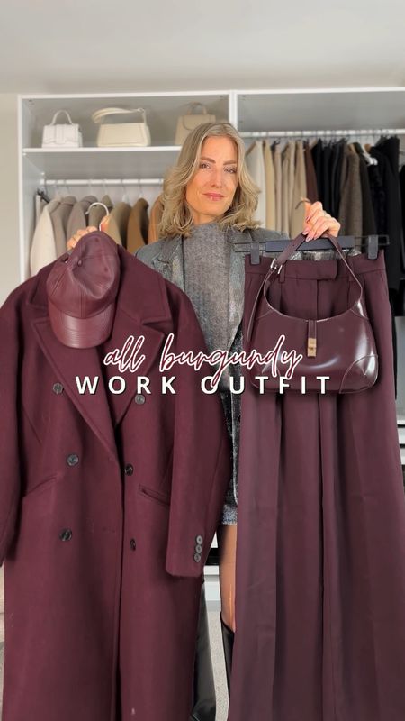 Couldn’t help myself making another burgundy look 🙊 This could definitely work as a winter work outfit. Wearing size 34 in pants (sized up), m in jumper (sized up) and s in coat. Pants are my 3rd best selling item of the past few days. 

Read the size guide/size reviews to pick the right size.

Leave a 🖤 to favorite this post and come back later to shop

Work outfit, office outfit, burgundy coat, double breasted coat, burgundy jumper, burgundy boots, 

#LTKstyletip #LTKworkwear #LTKeurope