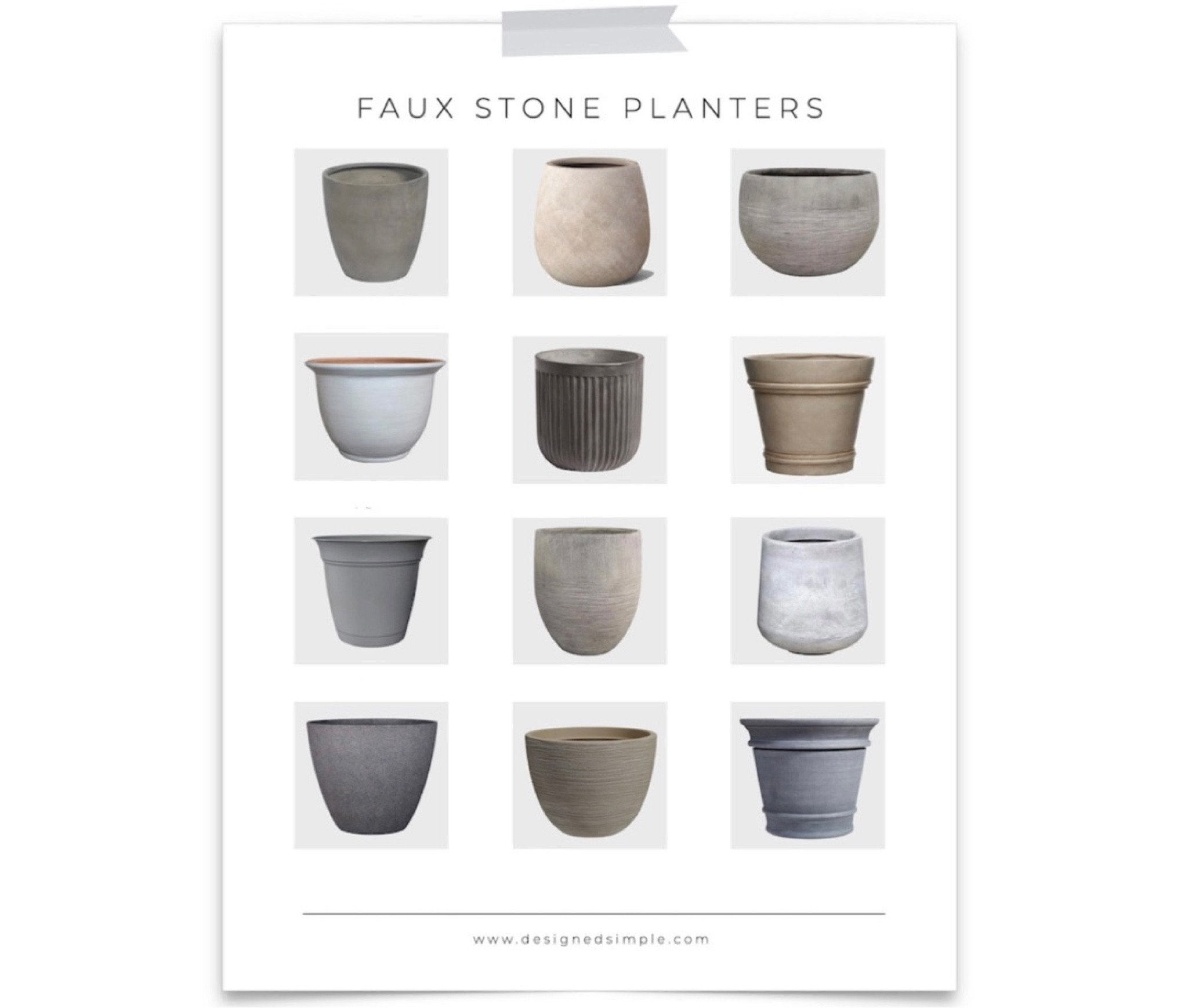Faux stone planters, stone pots, porch decor, patio decor 

#LTKhome