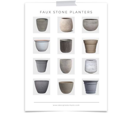 Faux stone planters, stone pots, porch decor, patio decor 

#LTKhome