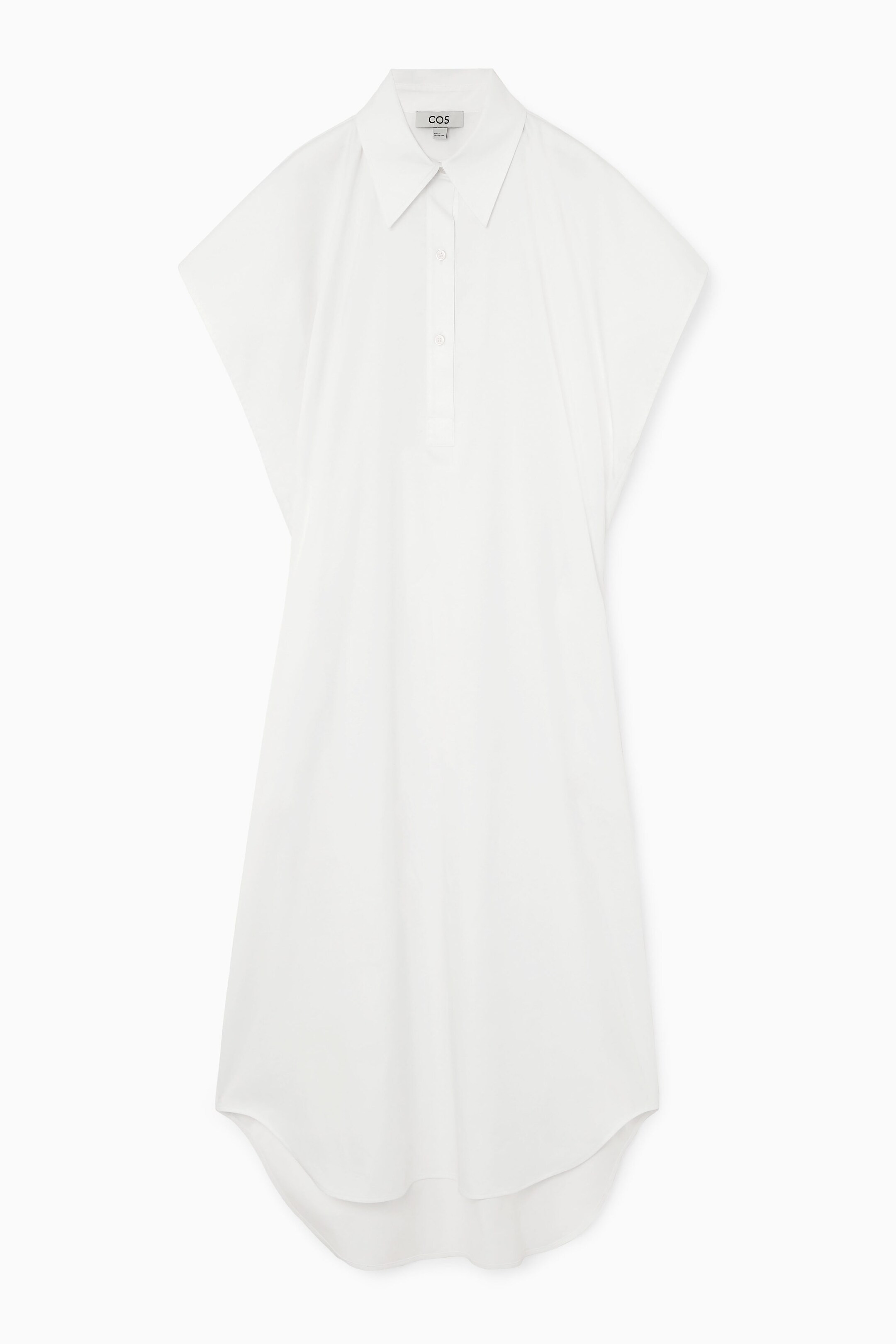 OVERSIZED-HEMDBLUSENKLEID IN MIDILÄNGE - WEISS | COS (EU)