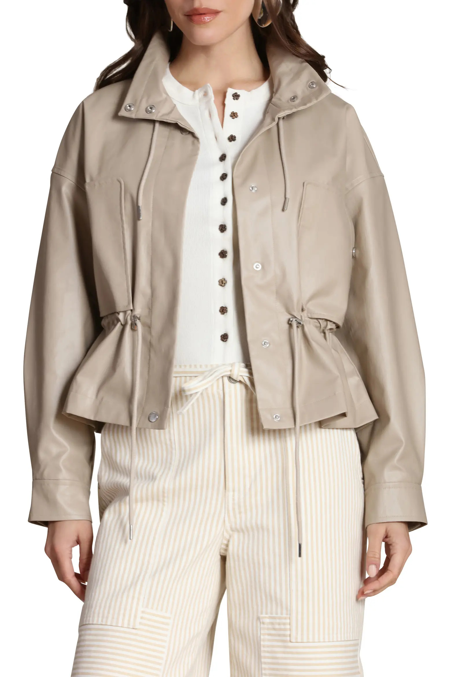 Faux-Ever Leather™ Cropped Anorak (Women) | Nordstrom | Nordstrom