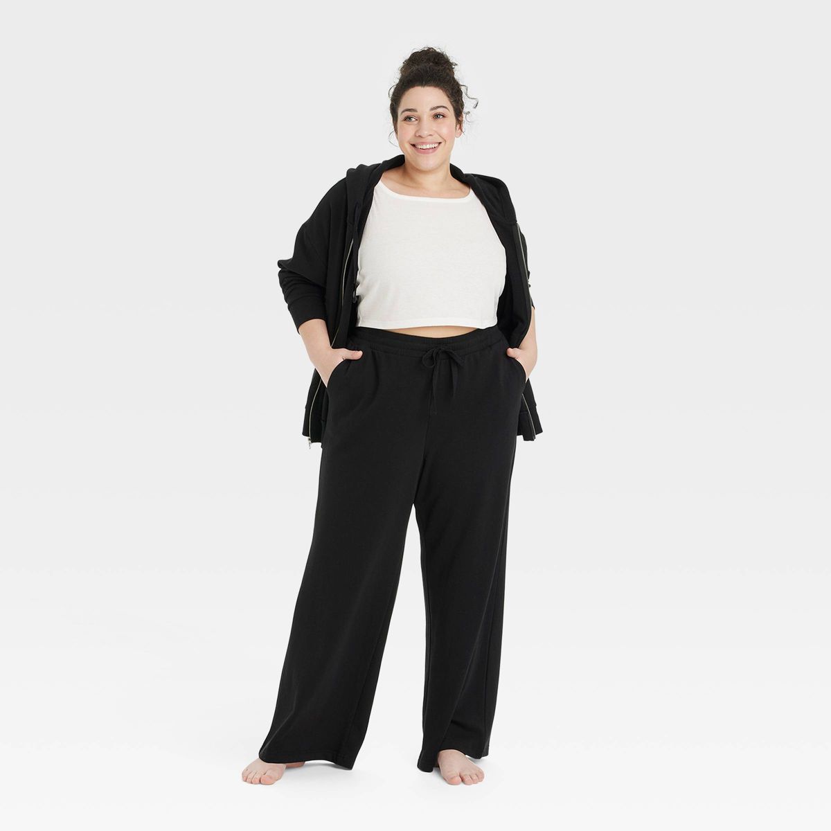 Women's Fleece Wide Leg Lounge Pants - Colsie™ | Target