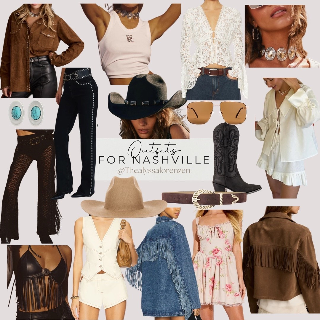 Heading to Nashville? Maybe even a country concert? Here are a few fun spring pieces to pack! I also included a few extras that didn’t fit on collage :) 

#LTKgrwm #LTKTall #LTKootd
