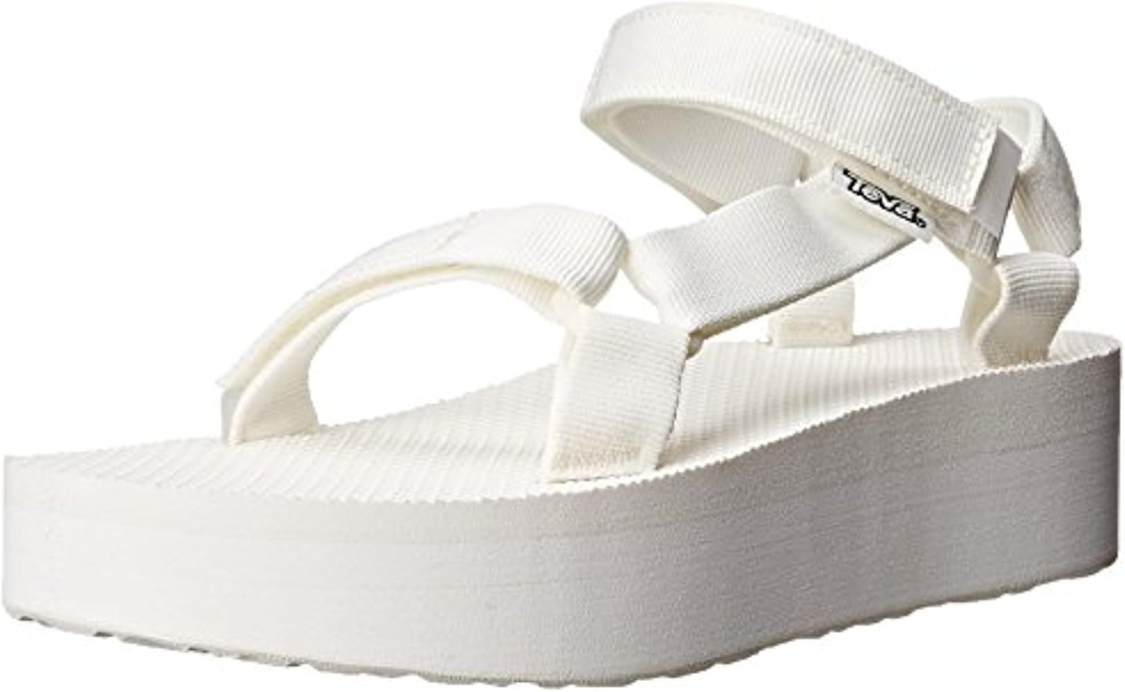 Amazon.com | Teva Women's Flatform Universal Platform Sandal, Black, 11 M US | Platforms & Wedges | Amazon (US)