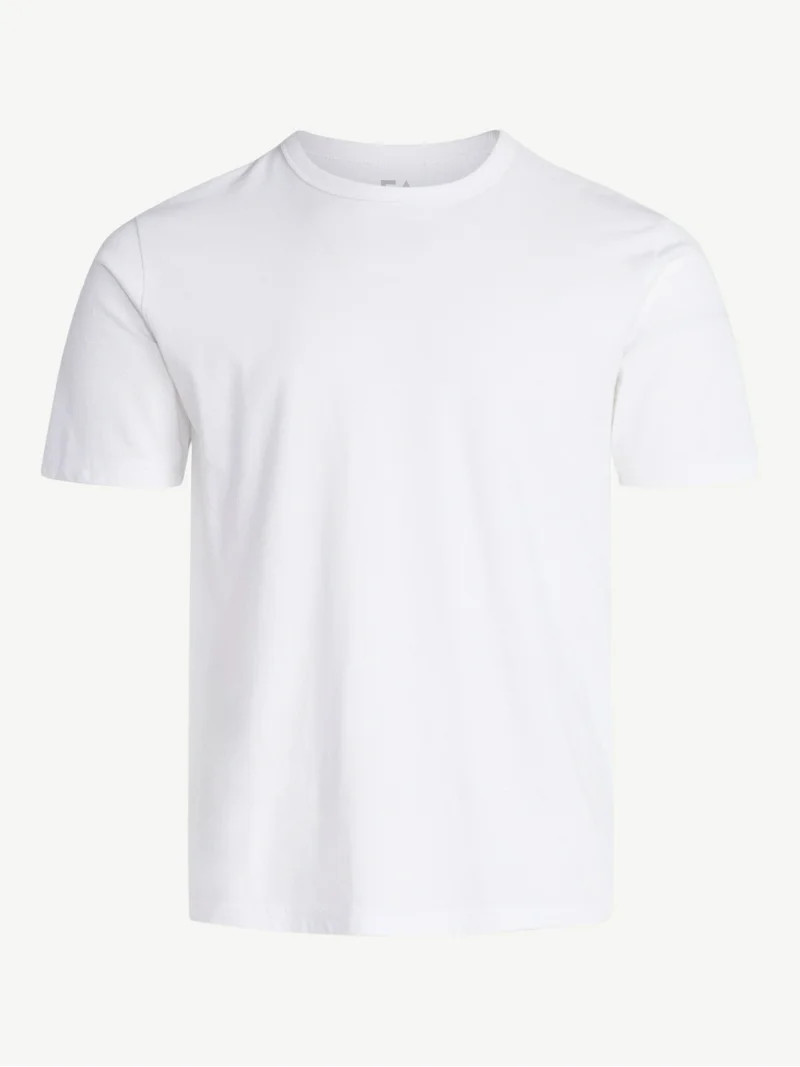 Free Assembly Men\u2019s Everyday Cotton Tee with Short Sleeves, Sizes S-3XL