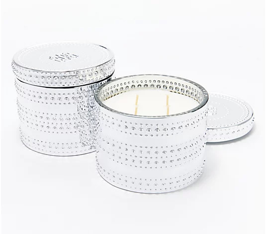 HomeWorx by Slatkin & Co. S/2 Pear Tini Metallic Candles | QVC